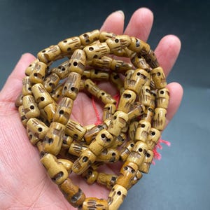 yak bone skull mala, handcrafted from Tibet, prayer bead,