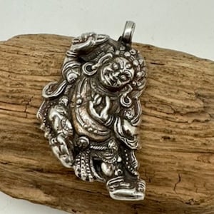 Vajrapani pendant, handcrafted,sterling silver, amulet,spiritual,protection,Himalayan,Nepal,Tibet