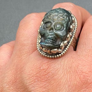 Bertha Skull Labradorite Ring Bertha Skull Labradorite Ring