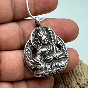 Guru Padma sambhava ,Guru Rinpoche, sterling silver, handcrafted, Nepal, Buddhist, spiritual amulet , Tibetan jewelry,Himalayan,