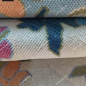 baby pink Pastel Paradise Hand Knotted 8x10 multi color Oushak Rug For Living Room Custom Area 5x8 Handmade Wool Rug for Home Decor