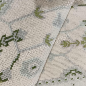 10x14 green Oushak Area Rug, Green Oushak rug, Handmade Wool Rug, Oushak runner | Modern Oushak Rug| Neutral Oushak rug| large
