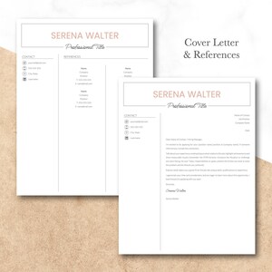 Minimalist Resume Template for Google Docs, Word & Pages, Resume and ...