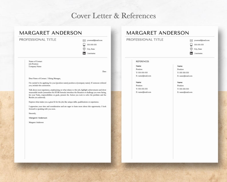 Minimalist Resume Template for Google Docs, Word & Pages, Resume and ...