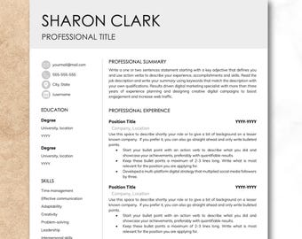 Resume Template Google Docs, Word & Pages, Cover Letter, Professional Resume Template, Bewerbungsvorlagen, Lebenslauf, Curriculum Vitae, CV