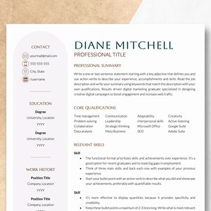 Functional Resume Template for Google Docs, Word & Pages, Resume and Cover Letter Template, Modern Clean Professional Creative CV design