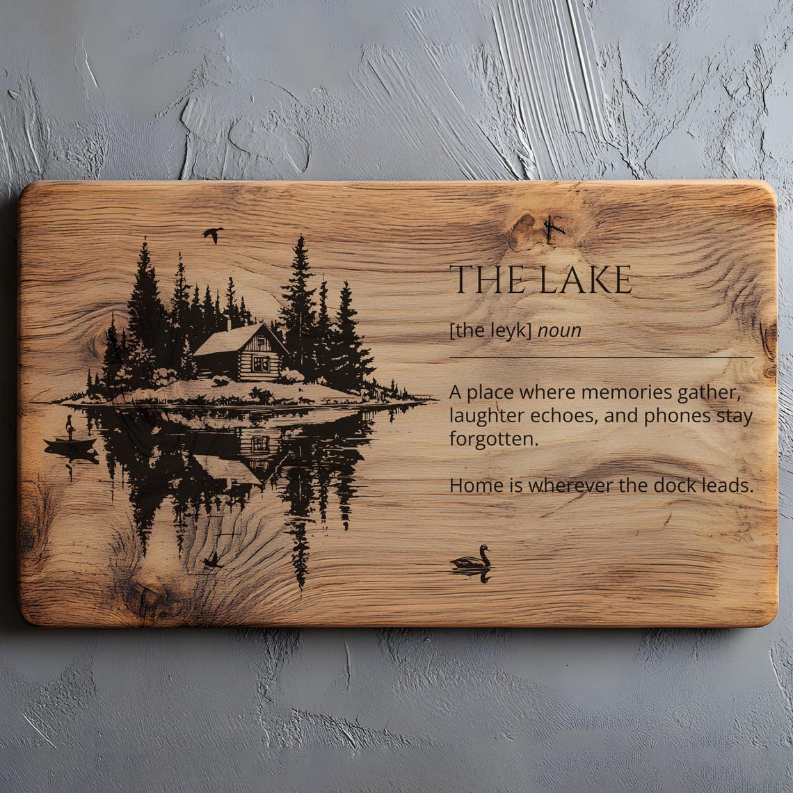 Lake Cabin Decor, Charcuterie, Cutting Board Laser Engrave SVG PNG ...