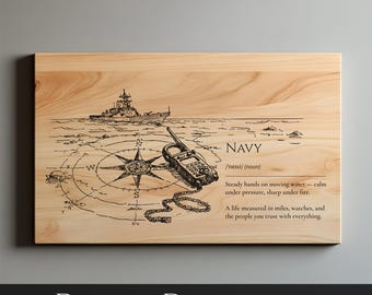 Navy Definition SVG PNG, US Navy Wall Sign, Sailor Gift Laser Engraving File