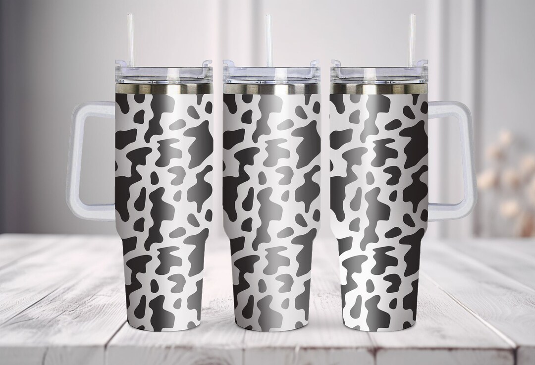 Cow Print Seamless Tumbler Laser Svg, 40oz Tumbler Full Wrap Laser Svg ...