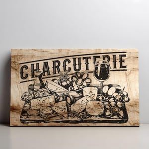 Fancy Charcuterie, Cutting Board, Charcuterie Laser Engrave SVG File, Kitchen Decor Signs Svg, Png, Lightburn Laser SVG Wood Sign