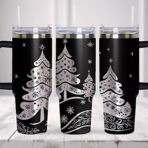 Christmas Tree Tumbler Wrap SVG. 40oz Tumbler Wrap SVG For Laser Engraving, Laser Engraved Svg, Tumbler Laser File.