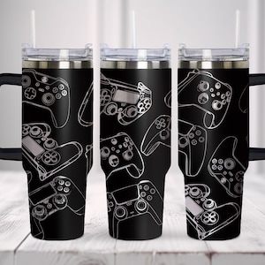 Video Game Tumbler Designs Svg, 40oz Tumbler Full Wrap Laser Svg, Laser Engraved Svg, Tumbler Laser File, Laser Svg