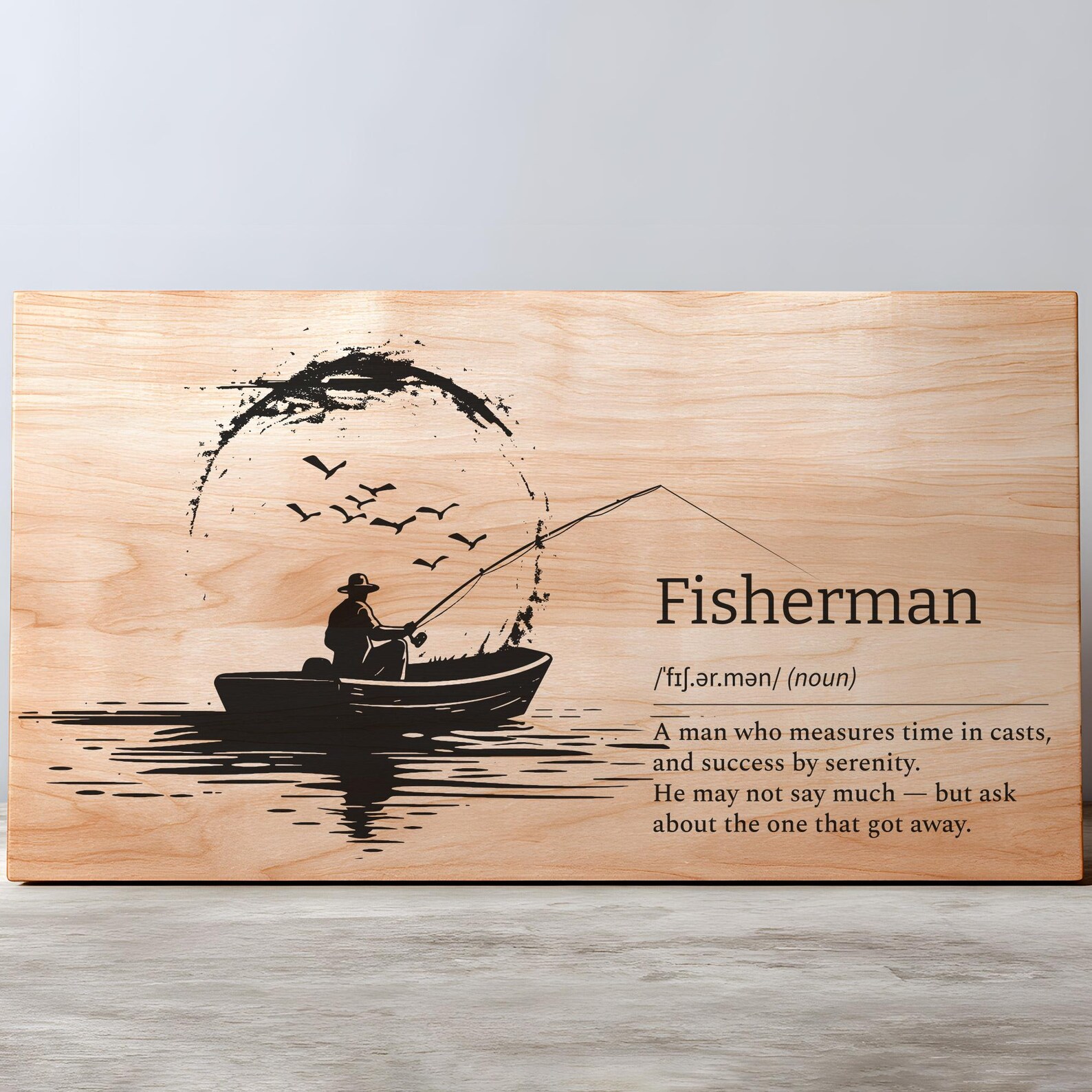 Fisherman Definition Charcuterie, Cutting Board Laser Engrave SVG, PNG ...