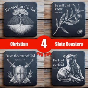 Christian Bundle SVG, PNG, Slate Coaster Engraving, Bible Verse Coasters, Cutting Board Engraving, Slate Cheese Boards, Laser Burn Png, Svg