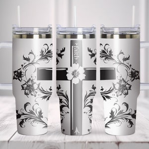 Christian Tumbler Wrap SVG Seamless, 40oz Tumbler Full Wrap Laser Svg, Laser Engraved Svg, Tumbler Laser File, Laser Svg For Tumbler.