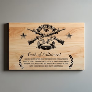 Be All You Can Be Laser Engrave SVG, PNG, Armed Forces Svg, Lightburn Laser SVG File, Wood Sign, Military Oath Of Enlistment