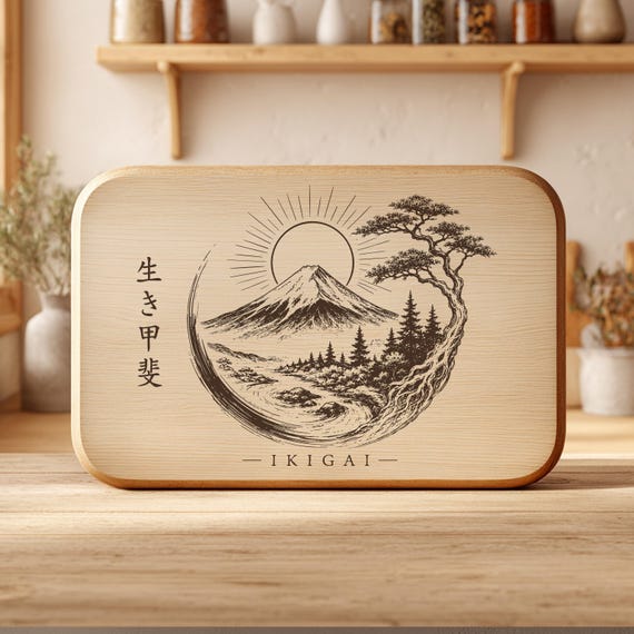 Ikigai SVG PNG, Japanese Philosophy Laser Engraving Design
