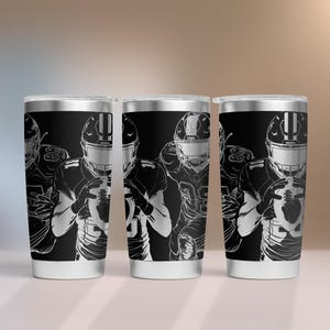 Football Tumbler SVG Wrap Laser, 20oz Tumbler Full Wrap, Laser Engraved Svg, 20 oz Laser File Design. Laser Svg For Tumbler.
