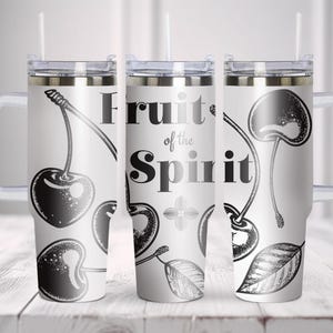 Fruit Of The Spirit Tumbler Wrap SVG Seamless, 40oz Tumbler Full Wrap Laser Svg, Laser Engraved Svg, Tumbler Laser File, Laser Svg Tumbler.