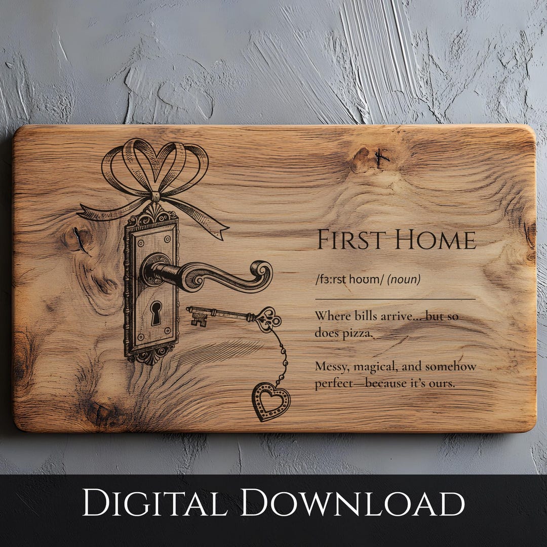 First Home Definition SVG, PNG, Wood Sign, Our New Home Sign ...