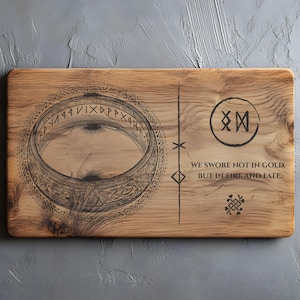 Viking Oath Ring, Viking Wedding Ring, Charcuterie SVG PNG, Wedding Board Svg, Laser Engrave Svg File, Lightburn Laser Svg File, Wood Sign