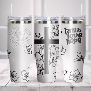 Christian Tumbler Wrap SVG Seamless, 40oz Tumbler Full Wrap Laser Svg, Laser Engraved Svg, Tumbler Laser File, Laser Svg For Tumbler.