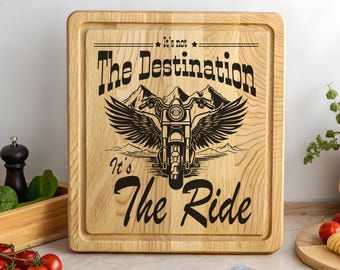 Motorcycle SVG, PNG Tray Cutting Board, Charcuterie, Biker Cutting Board, Cutting Board Png, Laser Svg File, Wood Sign, Biker Quote