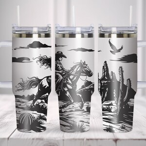 Western Tumbler Wrap SVG. Tumbler Wrap Laser Svg, 40oz Tumbler Full ...