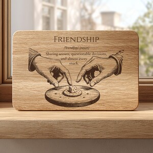 Friendship Definition SVG PNG, Funny Best Friend Cutting Board Engraving Design