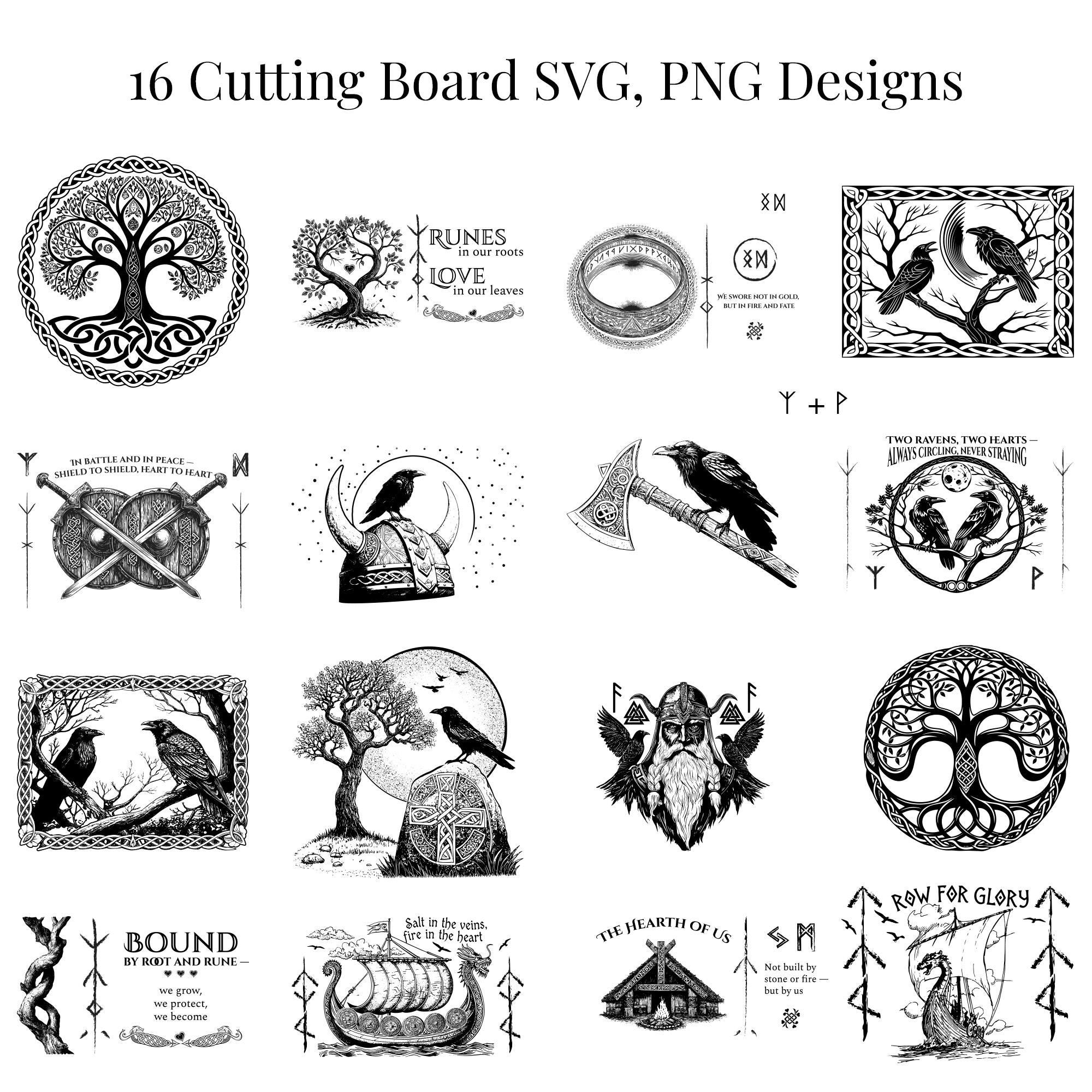Norse Viking SVG PNG Bundle, Scandinavian Home Decor, Laser