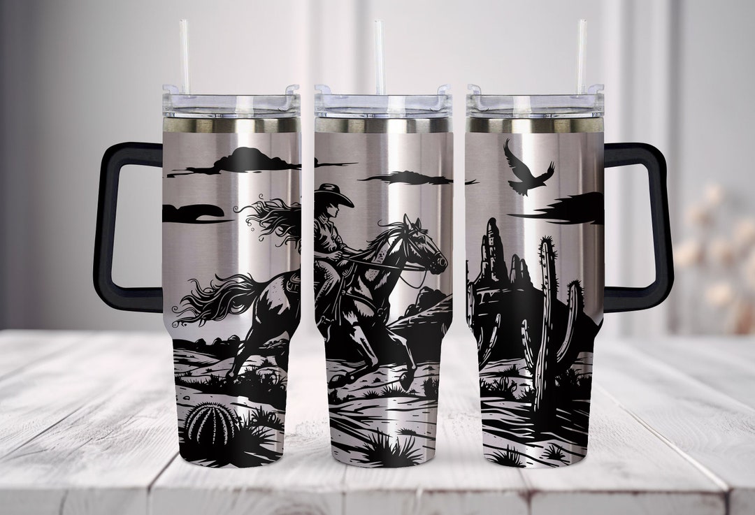 Western Tumbler Wrap SVG. Tumbler Wrap Laser Svg, 40oz Tumbler Full ...