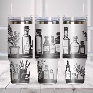 Envoltorio para vaso de 40 oz de Apothecary Witch SVG, Witchy Vibes: perfecto para grabado láser y envoltura completa, Svg grabado con láser, archivo láser para vaso.