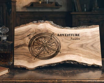 Avontuur wacht op SVG-PNG | Kompasrooskunst, reismuurdecoratie, lasergravureontwerpen