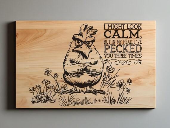 I Might Look Charcuterie, Cutting Board Laser Engrave SVG, PNG, Sarcastic Chicken Cutting Boards, Lightburn Laser SVG File, Wood Sign