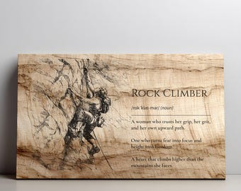 Lady Rock Climber Definition SVG PNG | Mountain Adventure Laser Engraving File | Outdoor Wall Decor