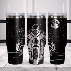 Motorcycle Rider, Chopper Skeleton Rider Tumbler Laser Svg, 40oz Tumbler Full Wrap Laser Svg, Tumbler Laser File, Laser Svg For Tumbler.