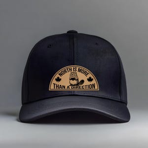 North Is More, Hat Patches SVG, PNG, Laser Leather Patch File, Leather Patch Svgs, Canada Hat Png, Everyday Designs, Digital Download