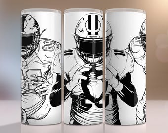 Football Season Tumbler Wrap. 20oz Sublimation. American Football 20oz Skinny Seamless Full Wrap. Instant Digital Download PNG