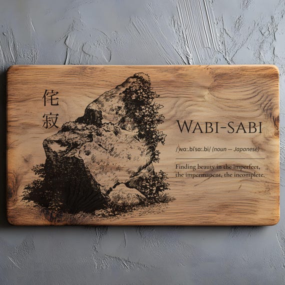 Wabi Sabi SVG PNG | Japanese Philosophy Wall Decor | Zen Laser