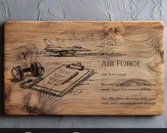 Air Forces Definition SVG PNG, USAF Gift, Military Sign, Laser Engraved Files