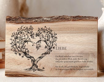 Liebe Definition SVG PNG, Hochzeitsgeschenk Paar, Herzbaum Lasergravur Datei