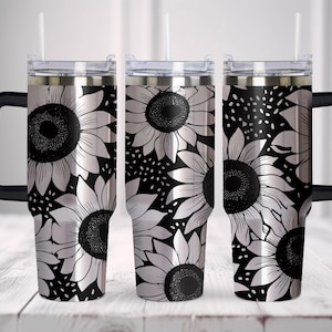Sunflowers Tumbler Wrap Laser Svg, 40oz Tumbler Full Wrap Laser Svg, Laser Engraved Svg, Tumbler Laser File, Laser Svg For Tumbler.