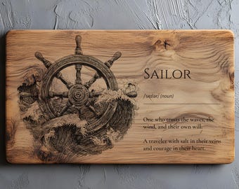 Sailor Definition SVG, PNG, Charcuterie Boards, Engraved Board, Wooden Sign, Laser Engraved Gift