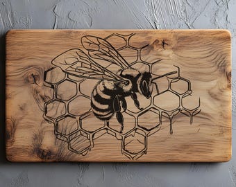 Bihonungskaka SVG, biodlare gåva lasergravyr, bondgårdskök tavla design