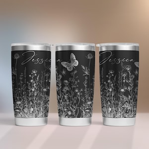 Custom Wildflowers Tumbler SVG Wrap Laser, 20oz Tumbler Full Wrap, Laser Engraved Svg, 20 oz Laser File Design. Laser Svg For Tumbler.