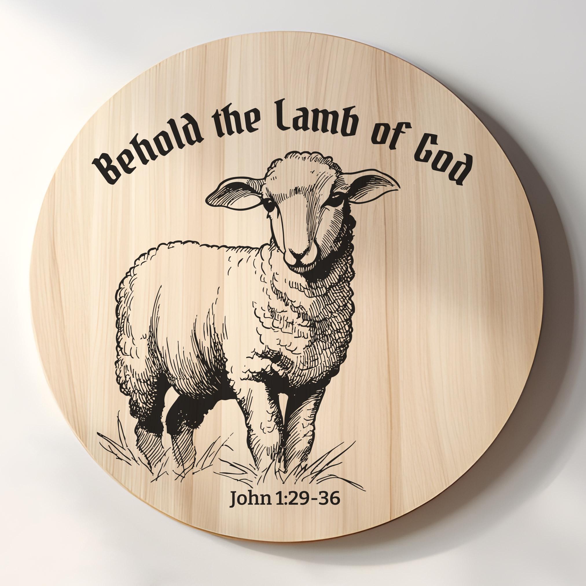 Behold the Lamb of God, Charcuterie Laser Engrave SVG File, Kitchen ...