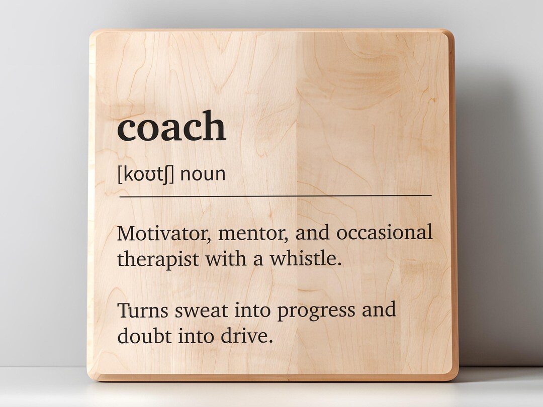 Coach Definition, Coach Retirement Gift, Cutting Board SVG PNG ...