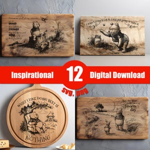 You Are Braver Svg Png Bundle, Charcuterie, Cutting Board Laser Engrave SVG File, A A Milne Quotes  Bundle, Lightburn Laser SVG, Wood Sign