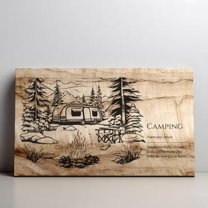 Camping Definition  SVG, PNG, Camping Cutting Board, Charcuterie Camping Scene Svg, Png, Lightburn Laser Svg File, Wood Sign, Camp Life Svg