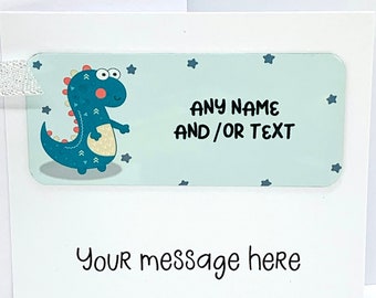 Kühlschrankmagnete personalisiert Kinder, Name oder Text Dinosaurier Magnet Zeichen, niedliche kundenspezifische Tiergeschenke für Jungen und Mädchen,